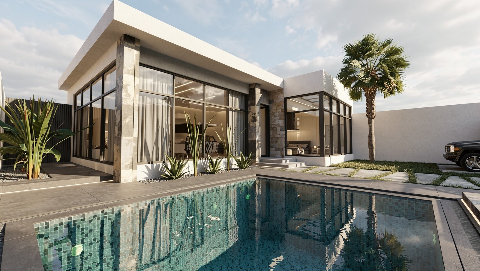 Pool View at Modern Chalet