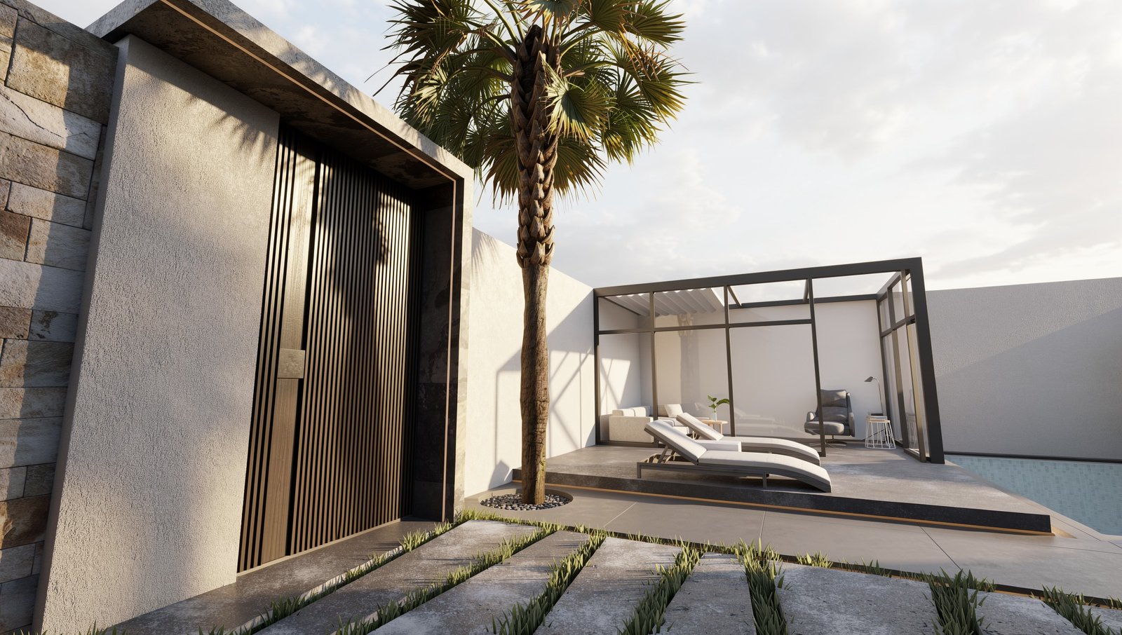 Pool View at Modern Chalet