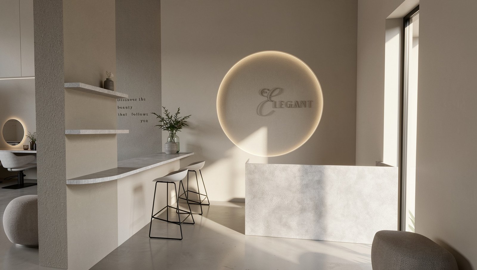 Reception Desk at Women's Beauty Salon